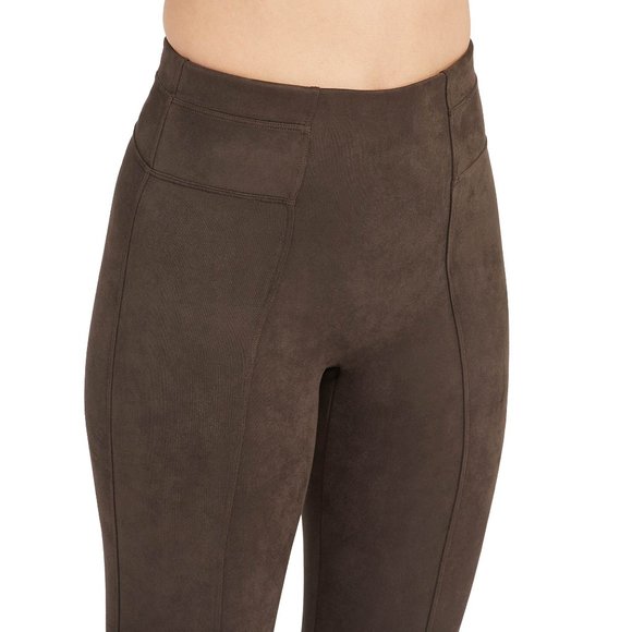 (NWT) Spanx - faux suede leggings in the shade "chocolate brown" (small) - Picture 3 of 4
